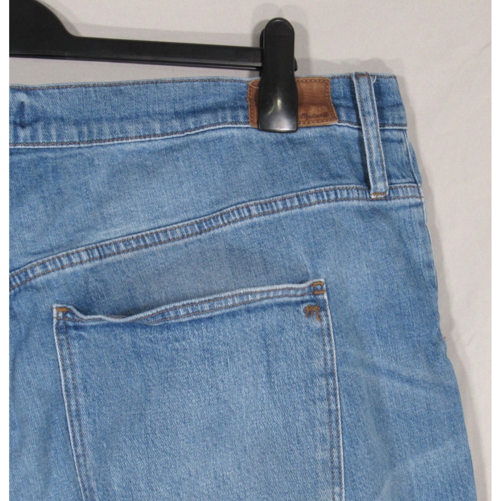 MADEWELL Medium Blue Denim HIGH-RISE SLIM 5-Pockets BOY JEANS Cut-Off Shorts 36 - Picture 4 of 6